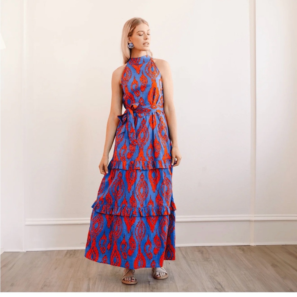 NWT Sunshine Tienda Zicatela ikat maxi dress medium